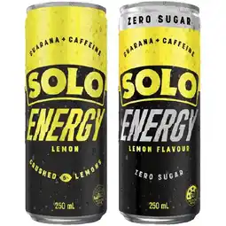 Woolworths Solo Energy Drink 250ml offer