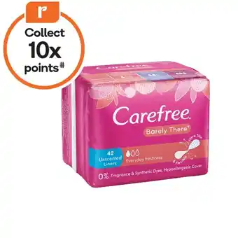 Woolworths Carefree Barely There Liners Pk 42 offer