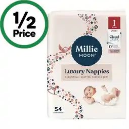 Woolworths Millie Moon Luxury Nappies Pk 26-54 offer