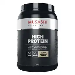 Woolworths Musashi High Protein Powder 900gΔ offer