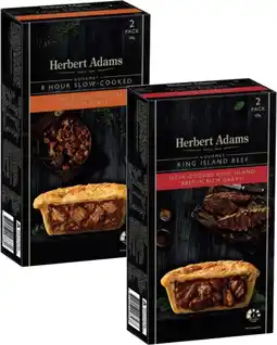 Coles Herbert Adams Slow Cooked Beef Pies 2 Pack 400g-420g offer