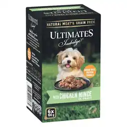 Woolworths Ultimates Indulge Wet Dog Food Tray Pk 6 x 100g offer