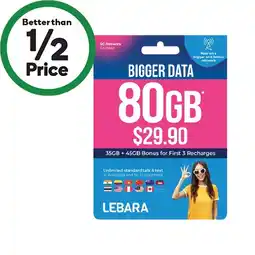 Woolworths Lebara $29.90 Starter PackΔ offer
