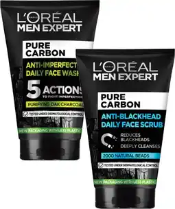 Coles L'Oréal Men Pure Carbon Face Wash or Scrub 100mL offer
