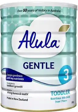 Coles Alula Gentle Stage 3 Toddler Milk Drink 900g offer