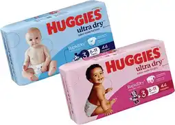 Coles Huggies Ultra Dry Bulk Nappies 30 Pack-54 Pack offer