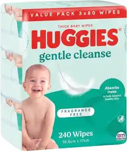 Coles Huggies Baby Wipes 216 Pack-240 Pack offer
