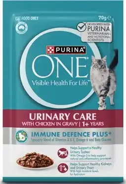 Coles Purina One Cat Food 70g offer