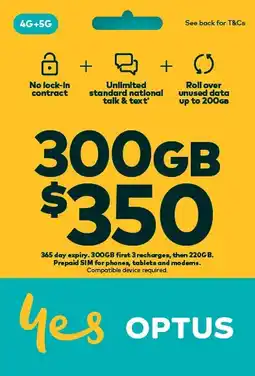 Coles Optus $350 Prepaid SIM Starter Kit offer
