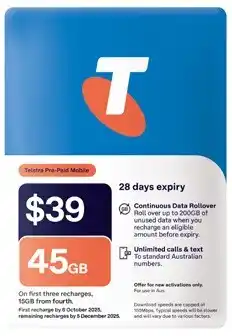 Coles Telstra $39 SIM Kit offer