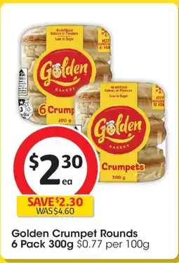 Coles Golden Crumpet Rounds 6 Pack offer