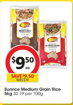 Coles Sunrice Medium Grain Rice offer