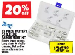 Autobarn 32 piece battery cable lug assortment kit offer