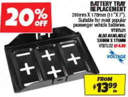 Autobarn Battery tray replacement offer
