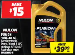 Autobarn Nulon fusion 10w-40 offer