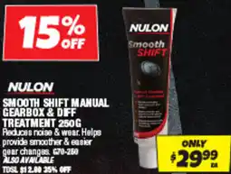 Autobarn Nulon smooth shift manual gearbox & diff treatment offer