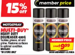 Autobarn Motospray heavy duty degreaser offer