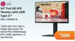 Leader Computers LG 24" Full HD IPS Monitor with USB Type-C™ offer