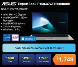 Leader Computers ASUS Expert Book P1503CVA Notebook offer