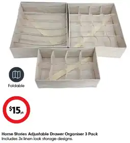 Coles Home Stories Adjustable Drawer Organiser offer