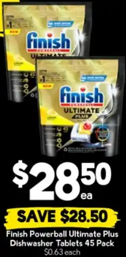 Drakes Finish Powerball Ultimate Plus Dishwasher Tablets offer