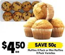 Drakes Muffins 4 Pack or Mini Muffins offer