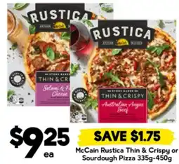 Drakes McCain Rustica Thin & Crispy or Sourdough Pizza offer