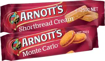 IGA Arnott's Cream Biscuits 200-250g Selected Varieties offer