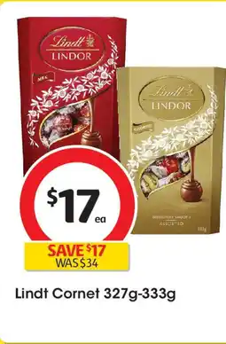 Coles Lindt Cornet 327g-333g offer