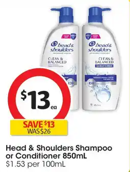 Coles Head & Shoulders Shampoo or Conditioner offer