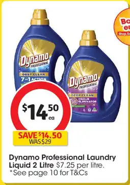Coles Dynamo Professional Laundry Liquid offer