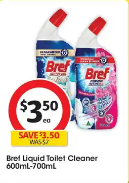Coles Bref Liquid Toilet Cleaner 600mL-700mL offer
