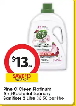 Coles Pine O Cleen Platinum Anti-Bacterial Laundry Sanitiser offer