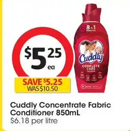 Coles Cuddly Concentrate Fabric Conditioner offer