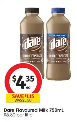 Coles Dare Flavoured Milk offer