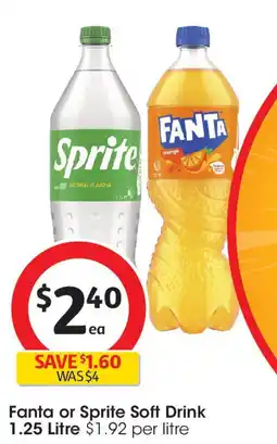 Coles Fanta or Sprite Soft Drink offer