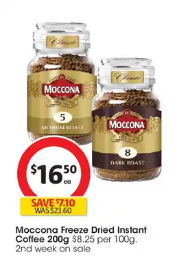 Coles Moccona Freeze Dried Instant Coffee offer