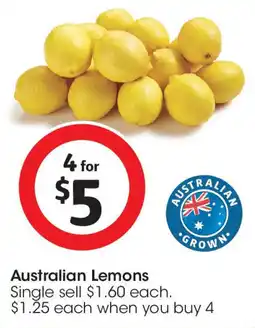 Coles Australian Lemons offer