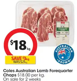 Coles Coles Australian Lamb Forequarter Chops offer
