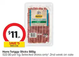 Coles Hans Twiggy Sticks offer
