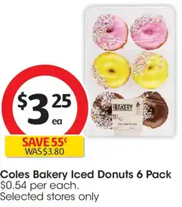 Coles Coles Bakery Iced Donuts 6 Pack offer