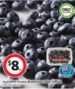 Coles Australian Eureka Blueberries Punnet offer