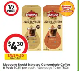 Coles Moccona Liquid Espresso Concentrate Coffee 8 Pack offer