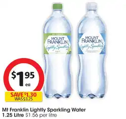Coles Mt Franklin Lightly Sparkling Water offer