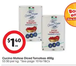Coles Cucina Matese Diced Tomatoes offer