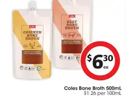 Coles Coles Bone Broth offer