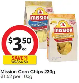 Coles Mission Corn Chips offer