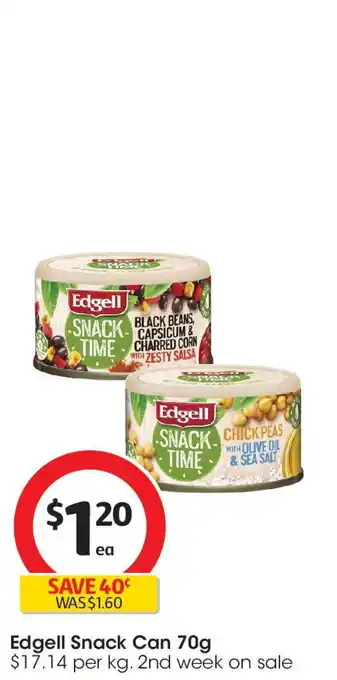 Coles Edgell Snack Can offer