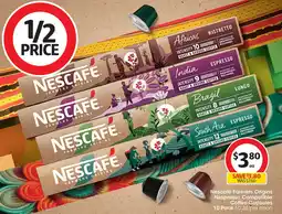 Coles Nescafé Farmers Origins Nespresso Compatible Coffee Capsules 10 Pack offer