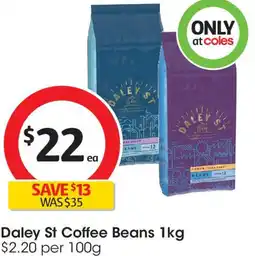 Coles Daley St Coffee Beans offer